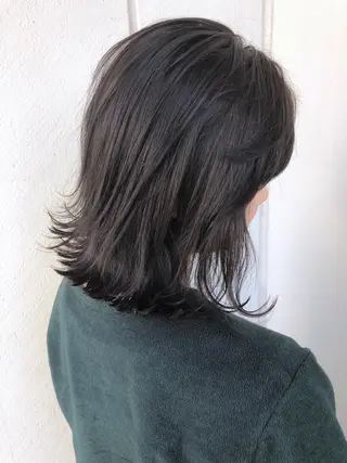 ミディアム カラー ヘアアレンジ 境 健助のヘアスタイル