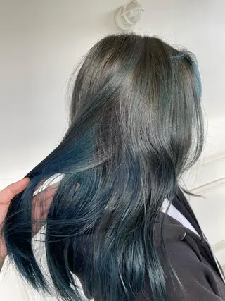 ミディアム カラー SARA古賀店 かすみ🐬🩵のヘアスタイル