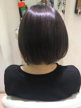 ショート カラー ヘアアレンジ きむえり/髪質改善 /うねり広がり改善のヘアスタイル