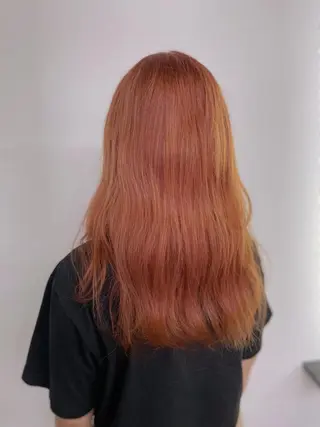 セミロング カラー ハイトーンカラー 縮毛矯正/ジャックのヘアスタイル