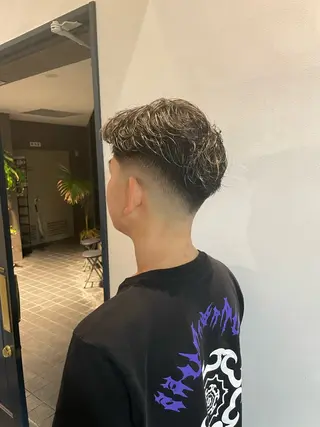 ショート カラー パーマ メンズ sweetroom茅ヶ崎南口店所属・∮フェードスタイル∮ 加藤嘉陛のヘアスタイル