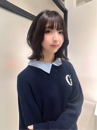 ミディアム カラー 韓国ヘア/透明感 カラー/KANAのヘアスタイル