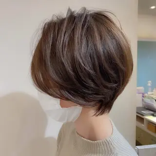 ショート カラー 顔まわりカット🌟 くびれヘア/寺門遥輝のヘアスタイル