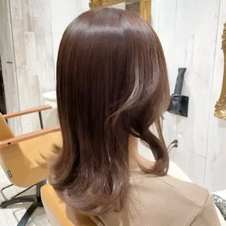 セミロング re view 横山瑞稀のヘアスタイル