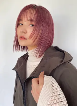 ミディアム ボブ/透明感カラー 🌿栄🌿kouneのヘアスタイル
