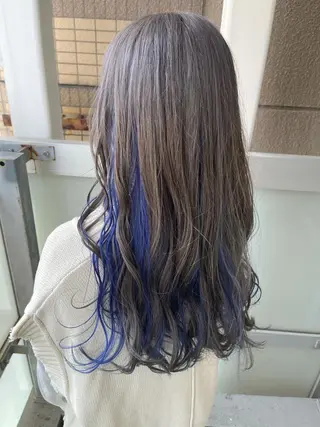 ロング カラー 岩谷/ブリーチ 🪽透明感カラーのヘアスタイル