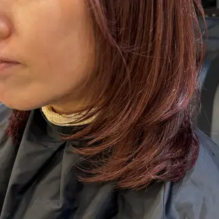 セミロング カラー ブリーチ/ヘアケア/ 艶髪/イギチハルのヘアスタイル