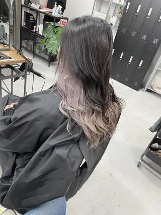 ロング カラー ヘアアレンジ 女性専用サロン梅田 髪質改善カラーakiのヘアスタイル