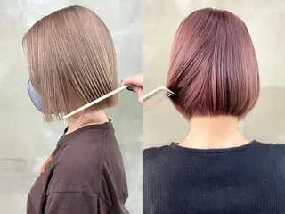 ショート ☘️レイヤー&ボブ× ハイトーン☘️初ボブのヘアスタイル