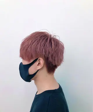 ショート カラー パーマ エビスザキレン／メン ズ／心斎橋🌳のヘアスタイル