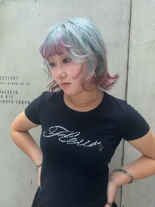 ミディアム 艶カラー🎀メンズ ショートasunaのヘアスタイル