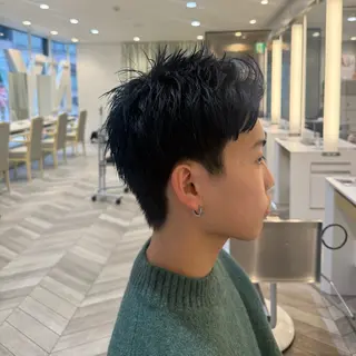ショート メンズ レイヤーカット/ 艶カラー🌙Rinoのヘアスタイル