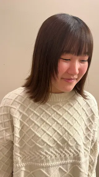 ミディアム 【美ボブ.艶カラー. 梅田茶屋町】midoのヘアスタイル