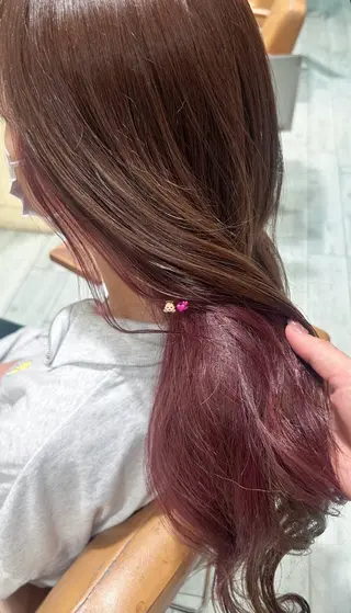 ロング ❤︎高崎/カラーリ スト/近藤莉々香❤︎のヘアスタイル