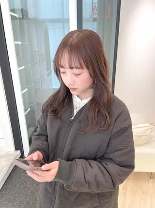 セミロング カラー Parve Mix /頓宮 稚愛🤍のヘアスタイル