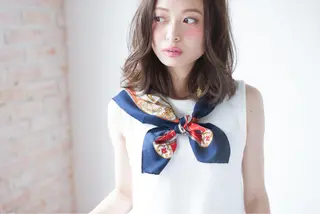 ミディアム 増田 晃士のヘアスタイル