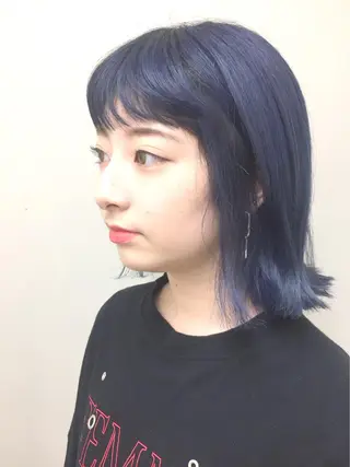 ミディアム カラー 髪質改善タムラ アユコのヘアスタイル