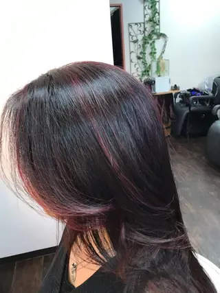 セミロング カラー 桧山 真のヘアスタイル