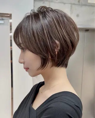 ショート カラー 🌟透明感カラー× 小顔カット いっせいのヘアスタイル