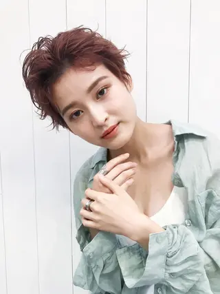 ショート カラー パーマ ヘアアレンジ ITbyALBUM 浦和店のヘアスタイル