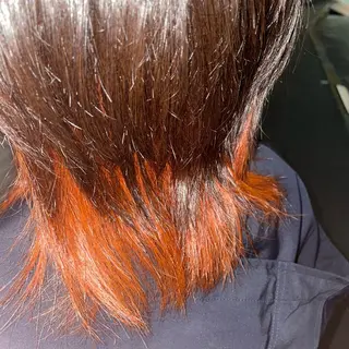 ミディアム カラー 平 真亜里のヘアスタイル