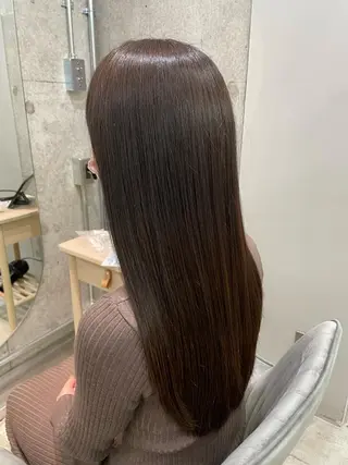 ロング カラー 藤本 夢のヘアスタイル