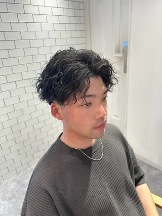 パーマ メンズ 💎メンズカット ／フェザー／細野💎のヘアスタイル