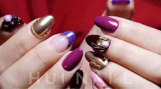 ミディアム めぐみのネイルサロン スタッフ練習のネイルデザイン