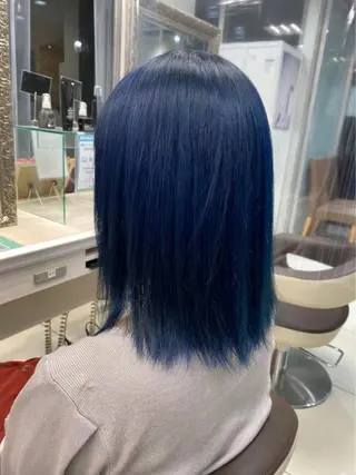 セミロング カラー 藤本 悠雅のヘアスタイル