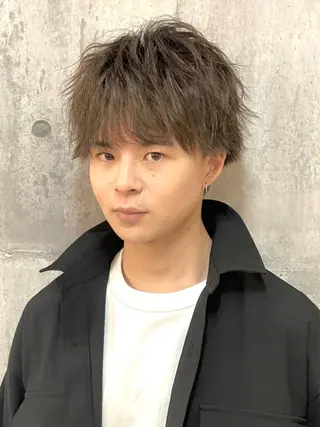 ショート パーマ メンズ 【扉gate】野崎 英幸のヘアスタイル