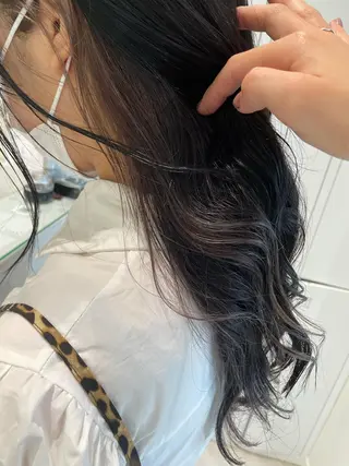 ロング カラー ボブ/インナーカラー /眉毛/Miyuのヘアスタイル