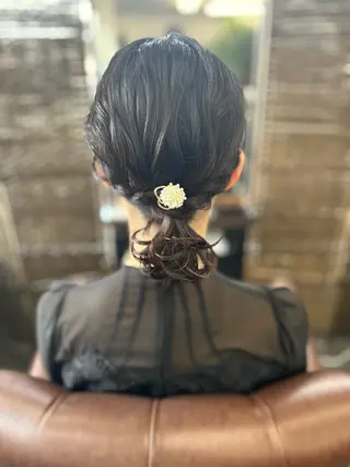 ミディアム ヘアアレンジ 沢田 瞳のヘアスタイル