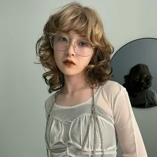 ミディアム ボブ/ニュアンス パーマ/sen🩶のヘアスタイル