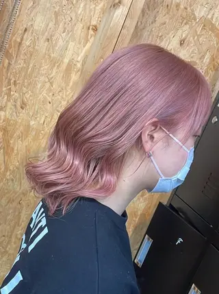 ミディアム まろみ暖色×ボブ ×chia🕯のヘアスタイル