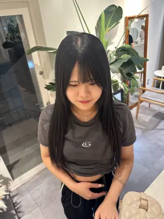 ロング カラー HANAME 原宿美容室のヘアスタイル