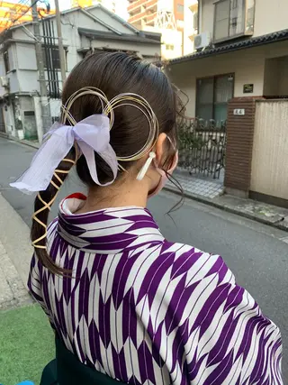 ミディアム ヘアアレンジ MARU パーマ/レイヤーのヘアスタイル