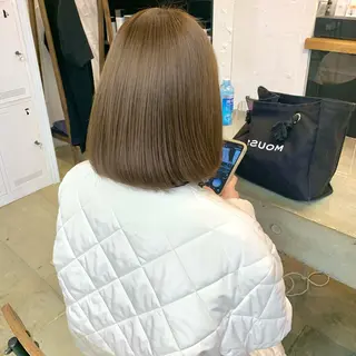 セミロング カラー ヘアアレンジ 🎀暖色カラー🎀 ♡yurika♡のヘアスタイル