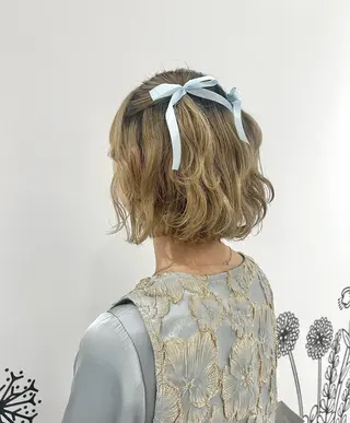ミディアム ヘアアレンジ 👔ボブ﹨髪質改善 ストレート🩳ももかのヘアスタイル