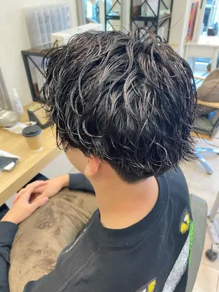 ショート パーマ 似合わせパーマ 渡辺尚暉のヘアスタイル