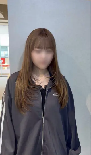 ロング 石川 花奈のヘアスタイル