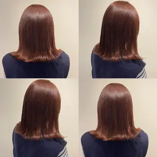 ミディアム カラー 金島 青のヘアスタイル