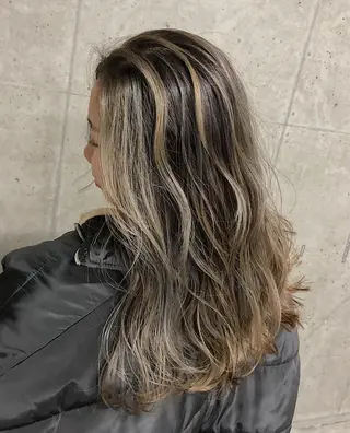 セミロング カラー ノンダメージ髪質改善 カラー💎/KURAのヘアスタイル