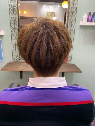 ミディアム カラー パーマ メンズ R ri R takagiのヘアスタイル