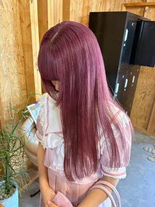 カラー まろみ暖色×ボブ ×chia🕯のヘアスタイル