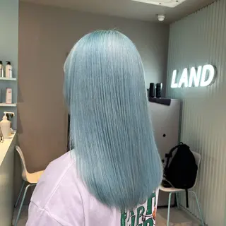 セミロング カラー ブリーチカラー 🩵MIZUKIのヘアスタイル