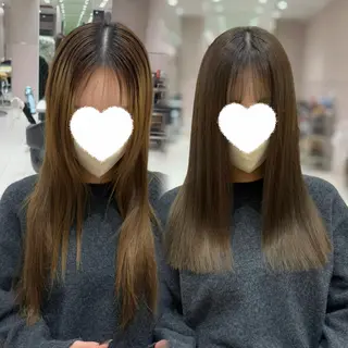 ロング カラー 内田 志乃のヘアスタイル