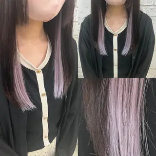 セミロング エクステ＆艶カラー 🎀YURINA🎀のヘアスタイル