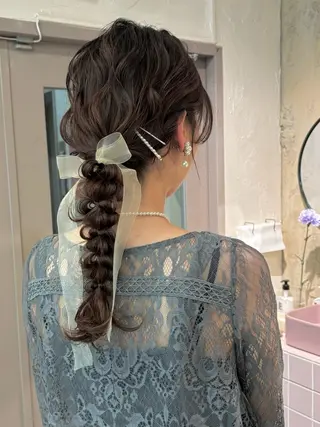 セミロング ヘアアレンジ 美空🐇 レイヤー / 透明感カラー🩰のヘアスタイル