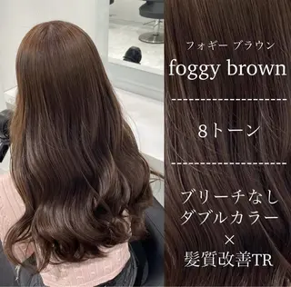 カラー 🤍ブリーチなし ブラウンhimi🤍のヘアスタイル