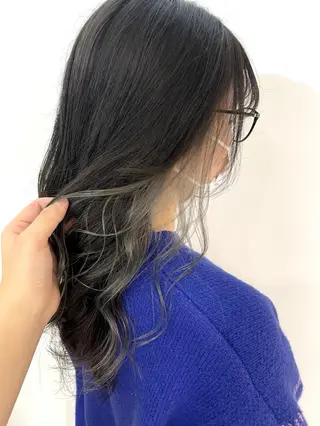 セミロング カラー 佐藤 梨里花 ❤︎のヘアスタイル